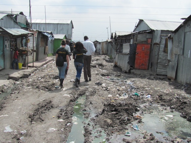 Team Timamu exploring the urban slums surrounding Nairobi, Kenya